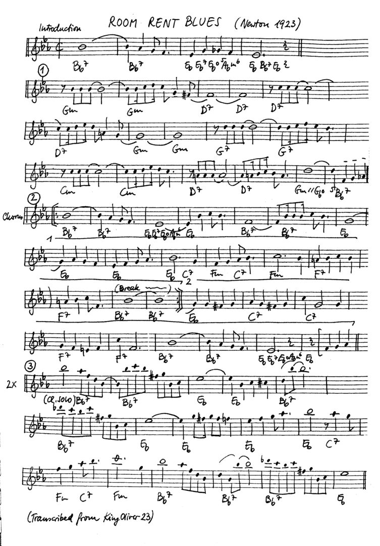 room rent blues leadsheet – book us for your next 20s or gatsby event